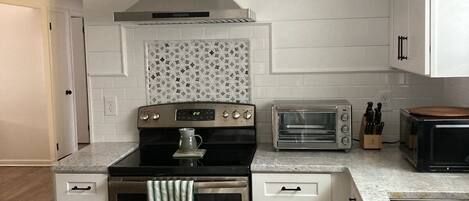 Microwave, oven, stovetop, dishwasher