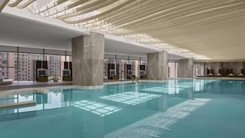 Indoor pool, open 6:00 AM to 10:00 PM, lifeguards on site