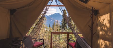 Deluxe-Zelt, Bergblick | Blick auf die Berge