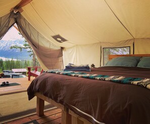 Barraca superior, vista para a montanha