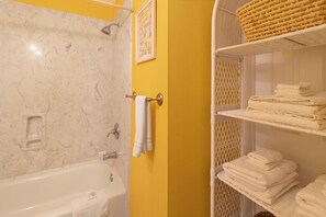 Hair dryer, towels