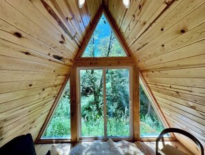 Interior - Private Cozy Aframe Moulton Cabin 3 @ Pull Caffe wood roasted coffee & bakery
(Yacolt)