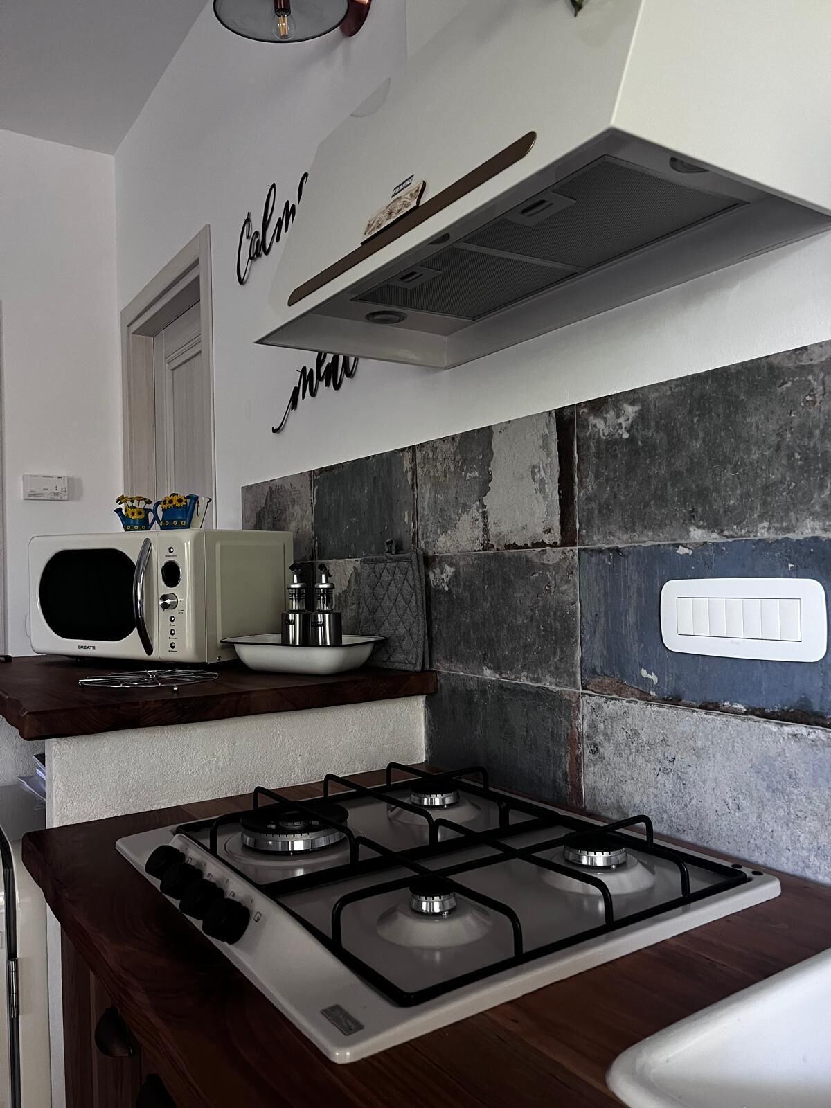 Réfrigérateur, micro-ondes, plaque de cuisson, cafetière/bouilloire