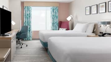 Chambre, 2 grands lits, accessible aux personnes malentendantes | Wi-Fi