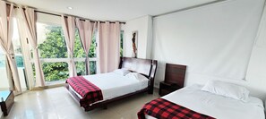 2 bedrooms, blackout drapes, iron/ironing board, free WiFi