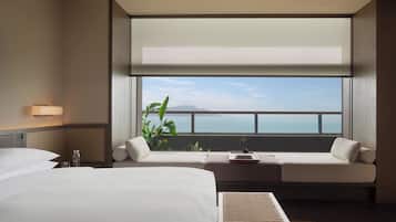 Suite King with Ocean View, Premium | Premium bedding, down comforters, minibar, in-room safe