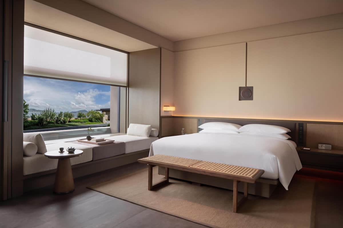 Biancheria da letto di alta qualità, copriletto in piuma, minibar