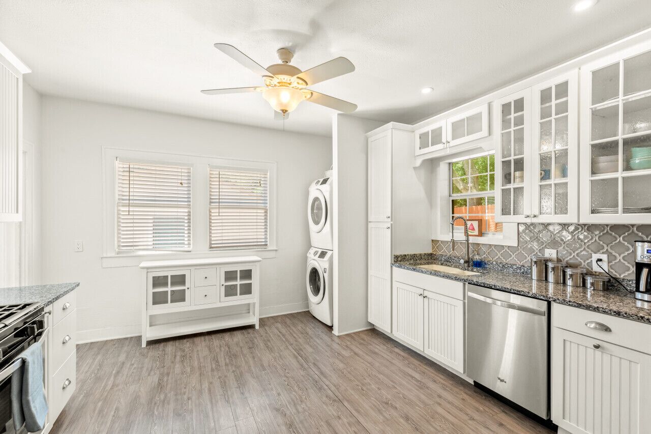 Microwave, oven, stovetop, dishwasher