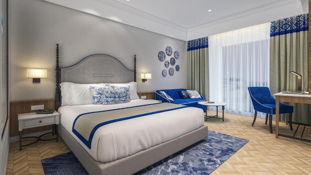 Premium bedding, down duvets, Select Comfort beds, minibar