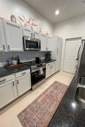 Microwave, oven, stovetop, dishwasher