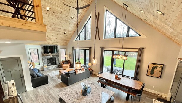 Unclassified image, 1 of 74, button - Fantastic New 8bd-4ba Betsie River Home, Game Rm, Two Family Rms, Kayaks, 6acres (Thompsonville)