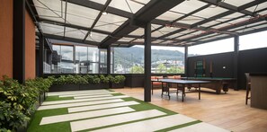 43-inch flat-screen TV with digital channels, TV