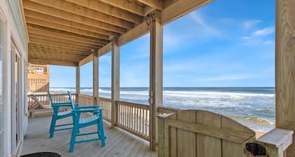 7 br, ceanfront, game room, theater, ocean views!