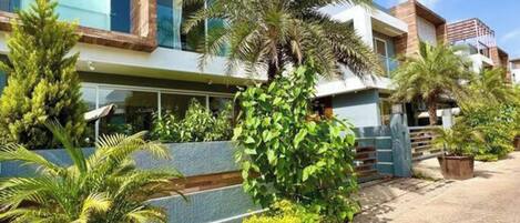 A szálláshely homlokzata