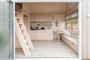 Interior - Nora - Tiny Coastal Sanctuary with Panoramic Ocean Views, Off-grid Beachfront Cabin on Kangaroo Isla... (North Cape)