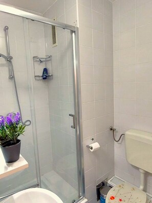 Departamento (One Bedroom Apartment) | Baño | Regadera y toallas 
