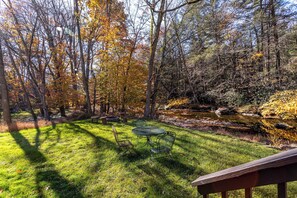 Outdoor dining - Heated Indoor Private Pool | Stream Front | Game Room (Cresco)
