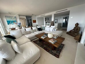 Loft, 3 Bedrooms, Balcony | Living area - Luxury Villa In Ibiza (Santa Eulalia del Rio)