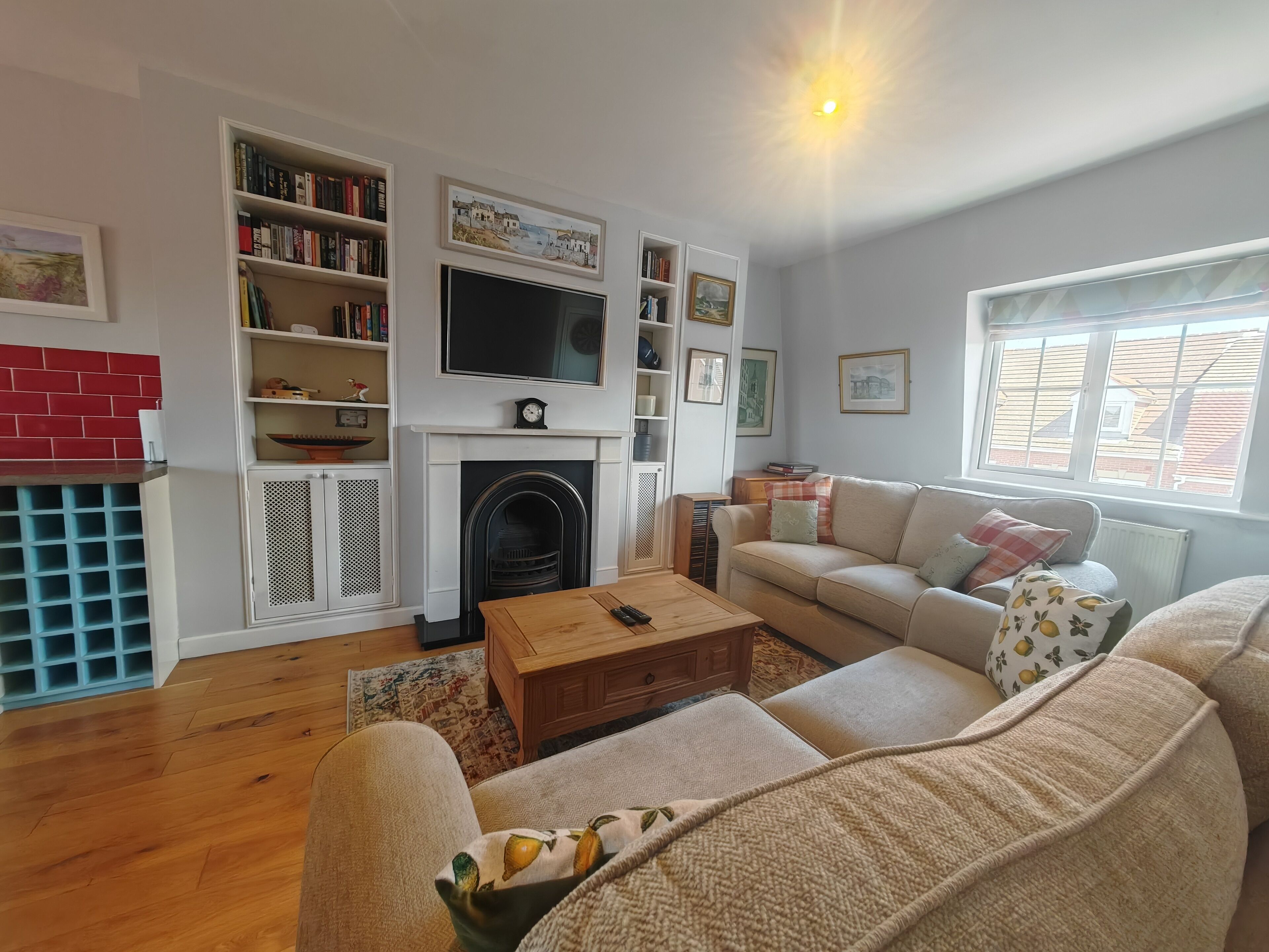 TV connectée, cheminée