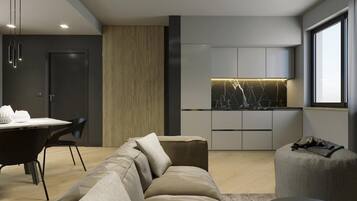 Appart'hÎtel Deluxe, 2 chambres, balcon | Cuisine privée