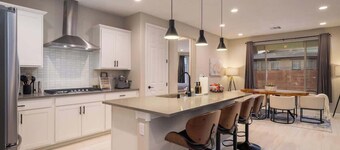 Contemporary 3BR Getaway with Workspace!