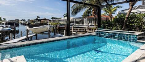 Outdoor pool, a heated pool