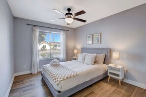 6 bedrooms, iron/ironing board, travel cot, WiFi