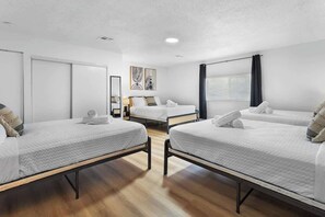 4 bedrooms, iron/ironing board, travel crib, WiFi