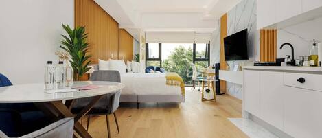 1 soverom, strykejern/-brett, reiseseng for barn og wi-fi