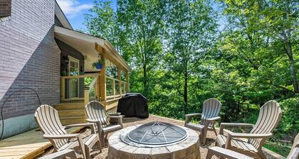 Modern lakefront home with dock, deck, and direct Claytor Lake access for swimming and fishing!