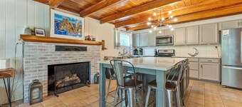 Modern lakefront home with dock, deck, and direct Claytor Lake access for swimming and fishing!