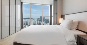 Panorama Ocean View Royal Suite (Haeundae Beach View) | 3 dormitorios, caja fuerte, decoración individual