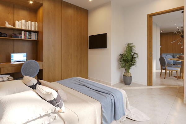 Family Apartment, City View | In-room safe, blackout drapes, soundproofing, iron/ironing board