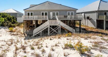 Gulf-Front Community Duplex across from the beach