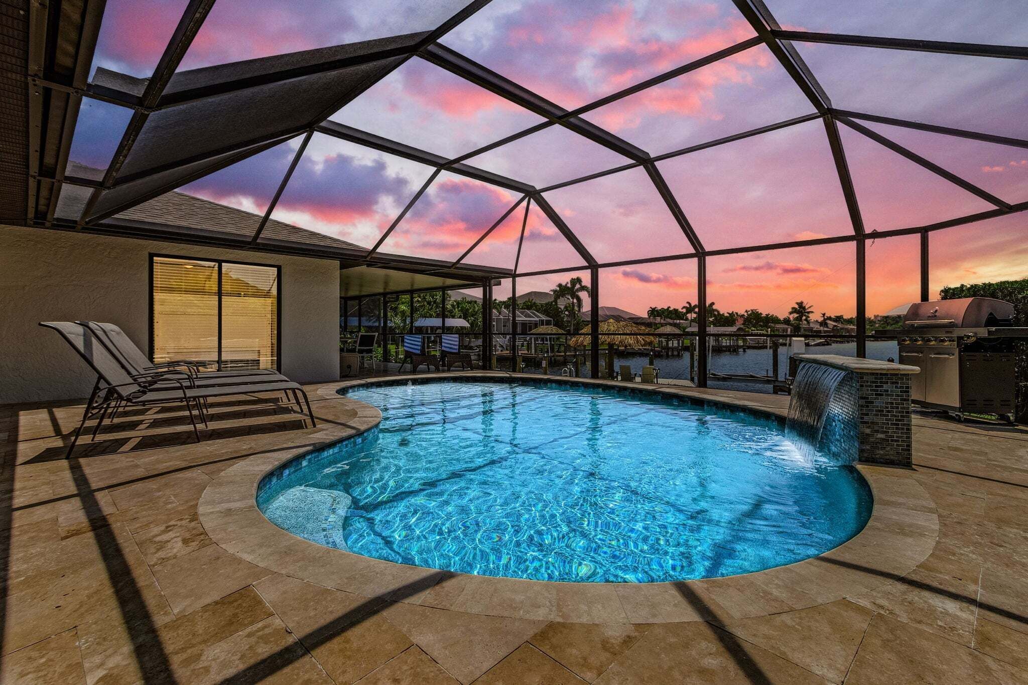 A heated pool