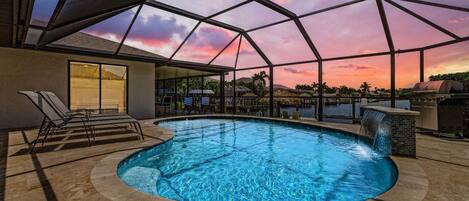 A heated pool