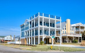 Exterior - Bob's Legacy: Spacious 5BR, 5BA oceanview home in Oak Island, sleeps 17. (Oak Island)