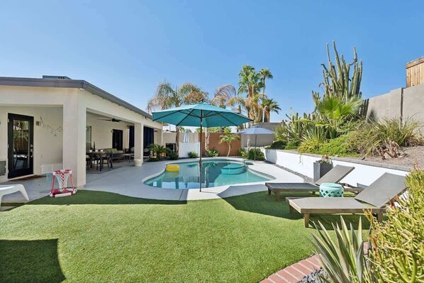 A heated pool