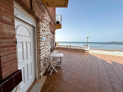 Beachfront Apartment With Patio & Private Terrace