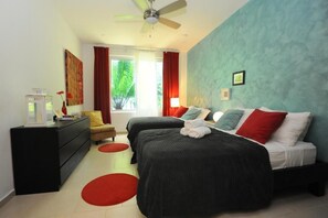 2 bedrooms, iron/ironing board, WiFi, bed sheets