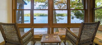 Sebago Lake Retreat with Stunning Sunsets, Dock & Sandy Beach