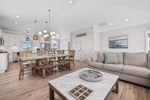 Smart TV, fireplace, books - New Oceanfront Home, Elevator, Private Beach Access, Gazebo & Sun Deck at Dune (North Topsail Beach)