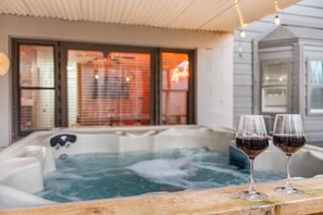Indoor spa tub - Father's Day Special: Hot Tub, Game Room, Cold Plunge & Coffee Bar! (Maggie Valley)