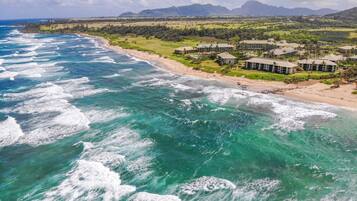 Am Strand, Liegestühle, Strandtücher