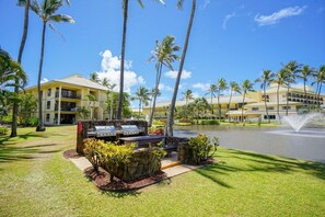 Outdoor dining - Charming 2-bedroom Villa A/C, Pool, hot tub, Beach Front property, Free Parking! (Lihue)