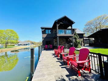 Canal with Boathouse