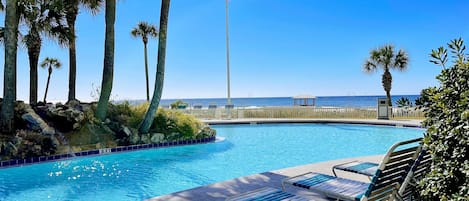 A heated pool