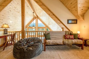 TV, fireplace - A-Frame Cabin w/ Views of Lake! (Grand Lake)