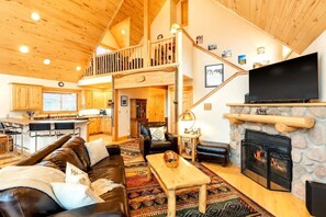 TV, fireplace - A-Frame Cabin w/ Views of Lake! (Grand Lake)