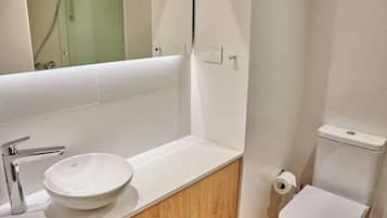 Ducha, secador de pelo, bidet, toallas